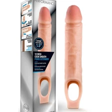 10 Inch Cock Sheath Male Penis Extension Extender Girth Enhancer Enlarger