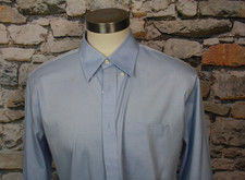 KIRKLAND SIGNATURE Men  s Shirt Exclusive Cotton Blue Button Down Collar 17 -37