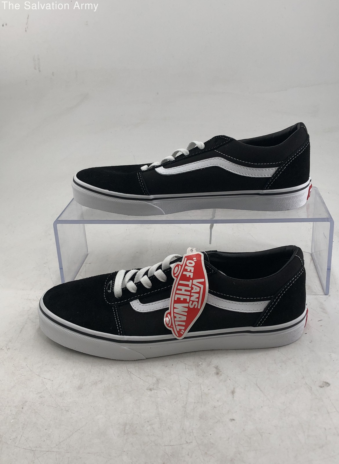 Vans Unisex Kids 500714 Black White Suede Low Top Canvas Sneaker Shoes Size US 7