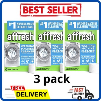 3 Pack Affresh Washing Machine Cleaner Tablets 6 Count 6 Month Supply