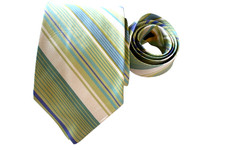 ROBERT TALBOTT 105.00 MEN'S TIE GREEN/STRIPED WIDTH: 3.75" LENGTH: 60"