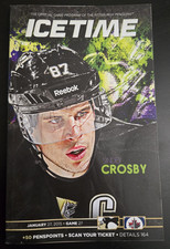 SINDEY CROSBY PITTSBURGH PENGUINS ICE TIME PROGRAM SIDNEY ERROR 1/27/15 ICETIME