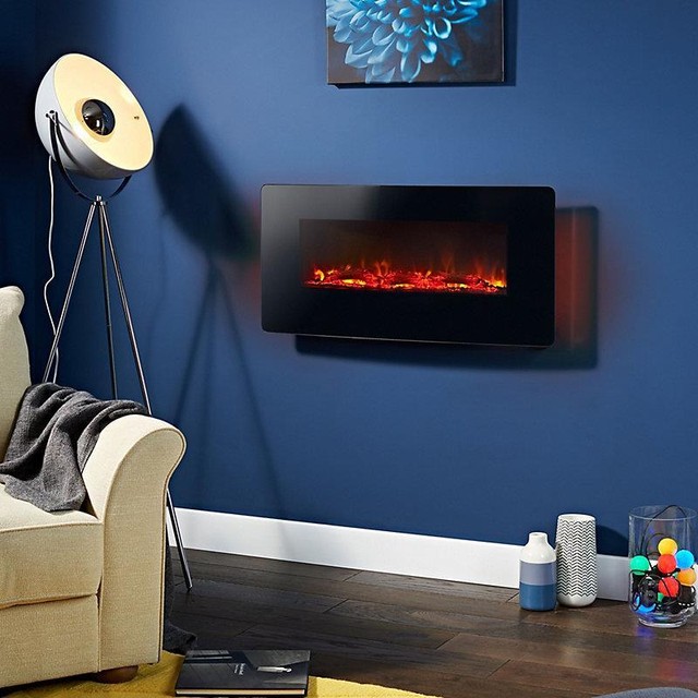 Focal Point Pasadena Black Glass Effect Led Remote Control
