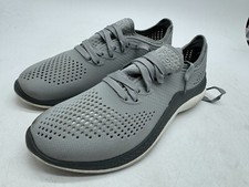 Crocs LiteRide 360 Pacer Trainers Mens Gray Lace-Up Low Top Running Sneakers - 8