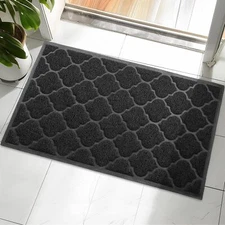 Door Mat Outdoor, 29x17, Welcome Mats for Entryway, Front Doormat (Black)