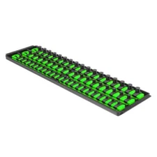 Ernst 8481 3-Rail 18" Twist Lock Socket Boss GREEN (1/4" 3/8" 1/2"; 57 Sockets)