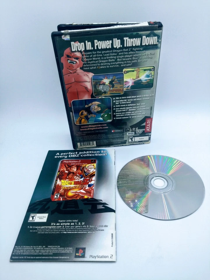 Dragon Ball Z: Budokai 2 (Sony PlayStation 2, 2003) PS2 CIB Complete TESTED - Image 2 of 2