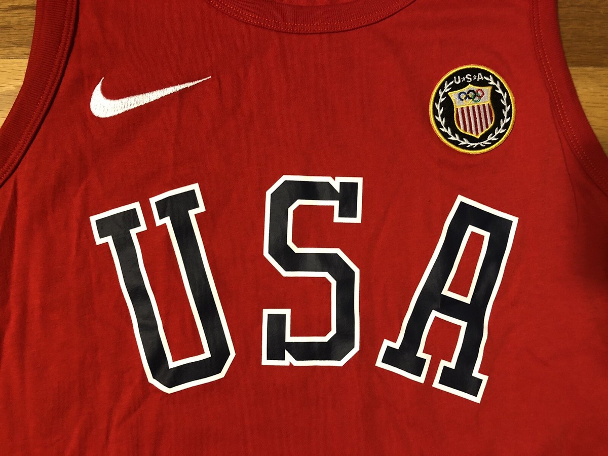 New M Nike Tokyo Olympics 2020 Team USA Red Tank Top Shirt CN1537