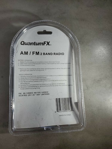Radio AM & FM rouge Quantam Fx R12 avec lampe de poche LED et casque - Photo 2/2