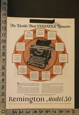 1925 REMINGTON MODEL 30 TYPEWRITER OFFICE BUSINESS MACHINE STANDARD PORT AD WJ31 thumbnail