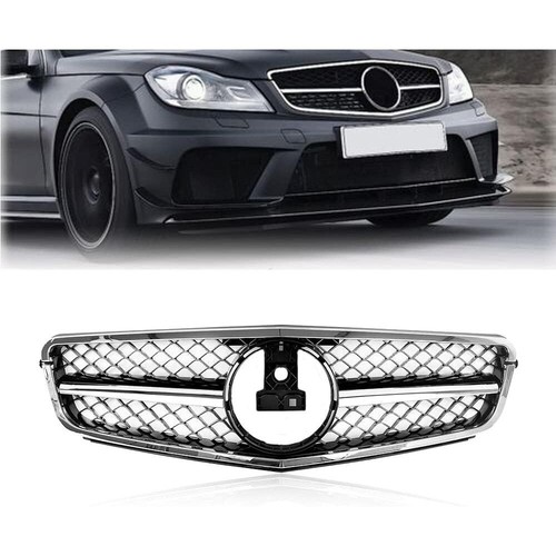 Grill Compatible For Mercedes Benz W204 C Class 2008-2014 - Picture 7 of 9