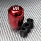 JDM RED ALUMINUM MANUAL MT TYPE-R STYLE 5-SPEED SHIFTER SHIFT KNOB UNIVERSAL