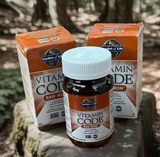 2 Garden of Life Vitamin Code RAW Iron 30 Vegan Caps Gluten-Free ~NEW~ Exp 01/26