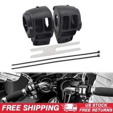 Black Handlebar Switch Housing Covers For Harley Road Glide FLTR FLTRI 1998-2013