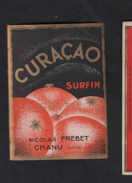 Ancienne étiquette Alcool France BN8101 Curaçao