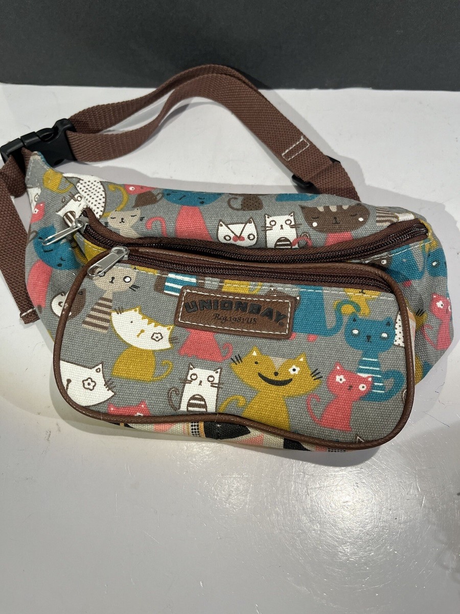 Union‎ Bay Fanny Pack With Cats Design 12 X 6 adjustable strap Amazon.com | Kitten Fanny Pack for Women Men,Waist Pack with  main image 2