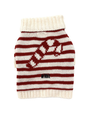 Mark and Graham Knit Dog Sweater XS Candy Cane Stripe WINNIE mono Wool blend 2