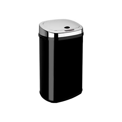 30L Küche Sensor Eimer Automatik Abfalleimer Home Office Chrom Deckel Schwarz Eimer