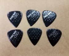 6 SIX PICKBOY Nylon Guitar Picks Black 0.50mm Grip Medium Naylon66