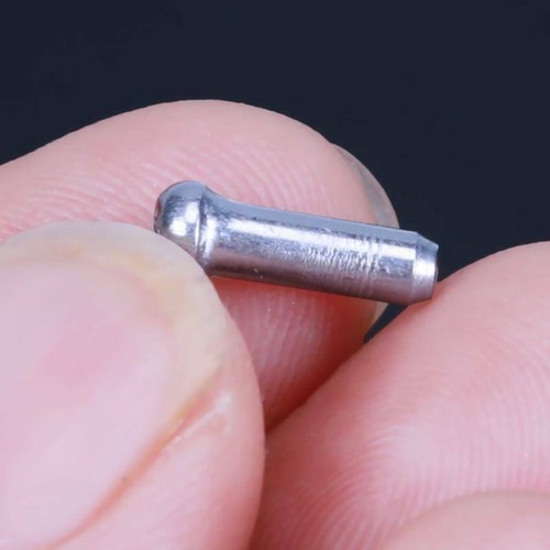 100*/Set MTB BIKE BICYCLE BRAKE SHIFTER INNER CABLE TIPS WIRE END CAPS CRIMPS UK - Picture 3 of 5