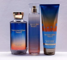 Bath & Body Works SUMMERTIME SURF Body Cream, Shower gel and Fragrance Mist 