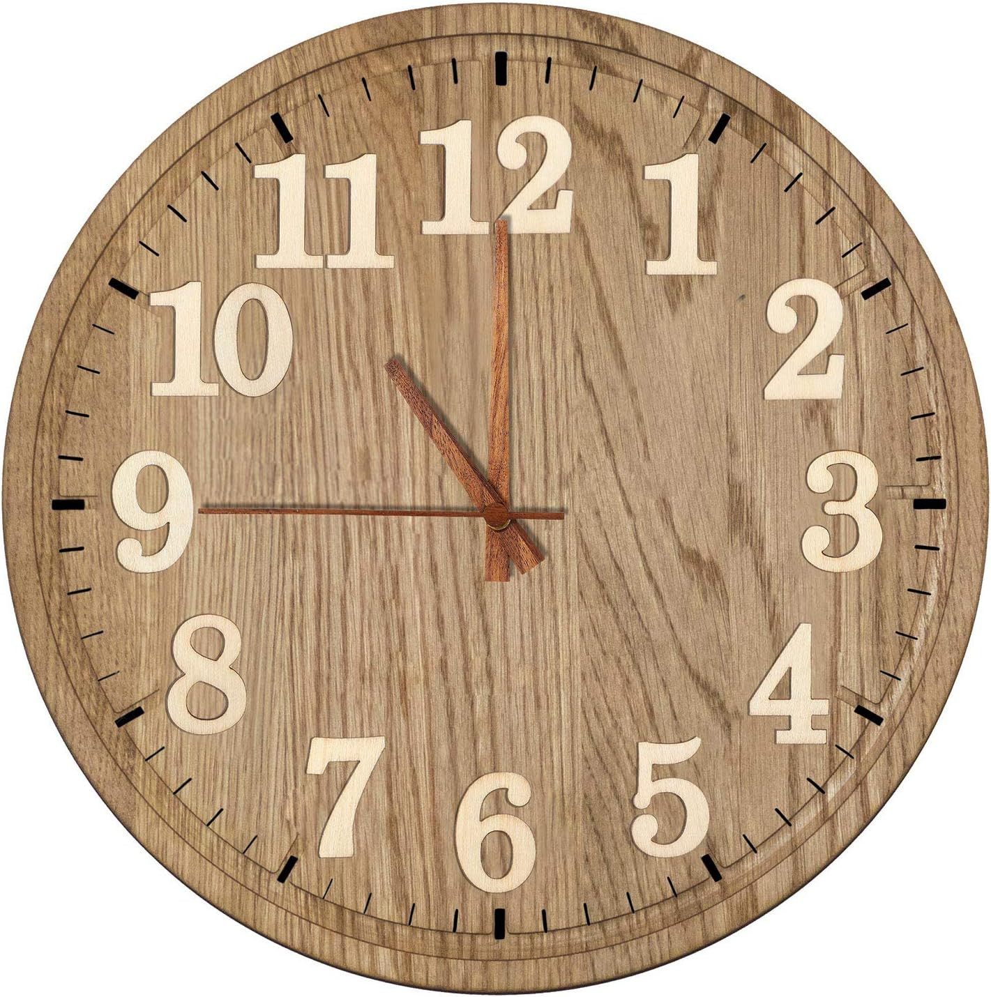 75 Pieces Wooden Clock Numbers Kit in 5 Sets Arabic Clock Numbers Self Adhesive