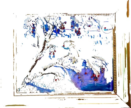 Angels on Earth Mixed Media Painting Assemblage Art 22