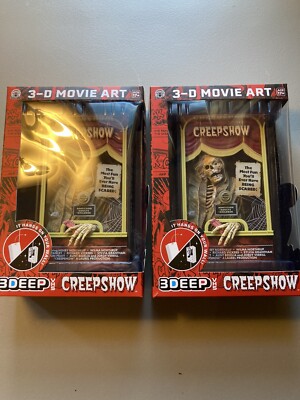 Lot of 2 Creepshow 3DEEP VHS 3D Movie Art Display Culturefly Stephen ...