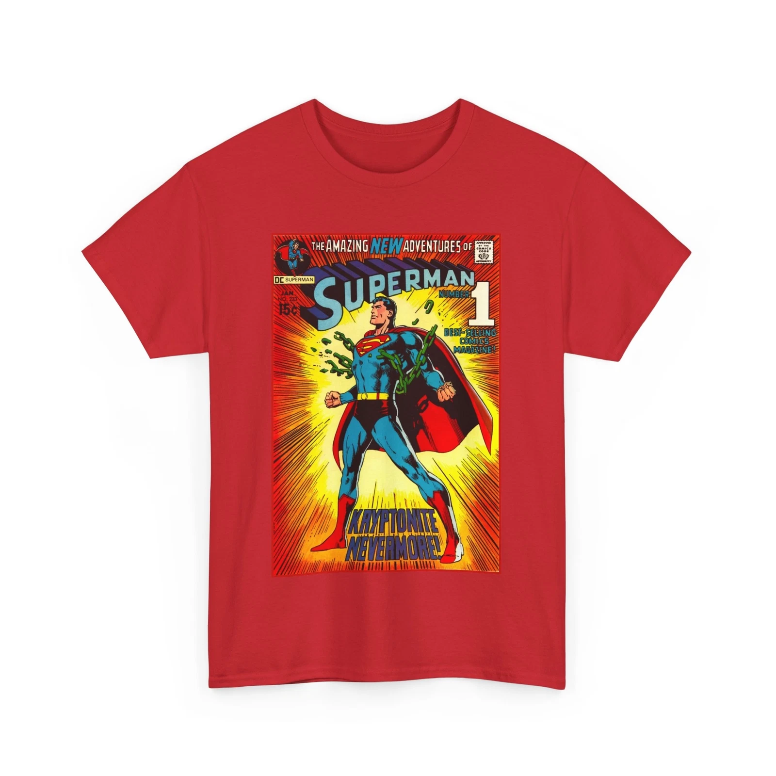 Superman T-Shirt - #233 Kryptonite No More - Classic DC Comics Bronze Age Cover