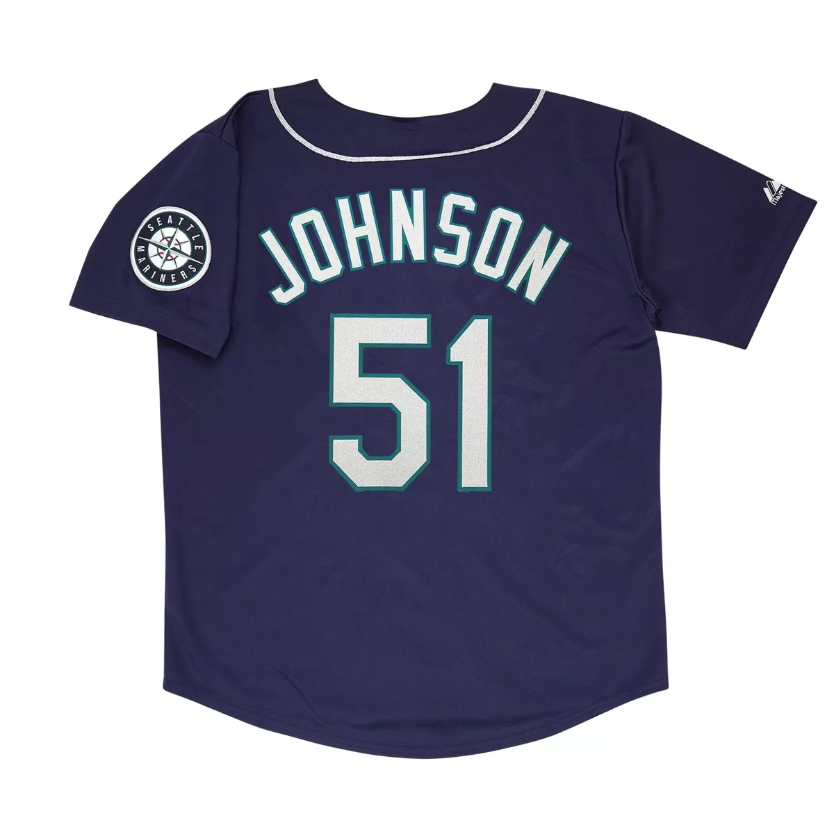 Randy Johnson Seattle Mariners Alt Navy Blue Men's Jersey w/ Team  Patch