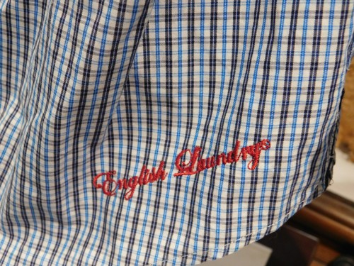 English Laundry Men's Checked Shirt with Floral Flip Cuffs XL - Picture 5 of 6