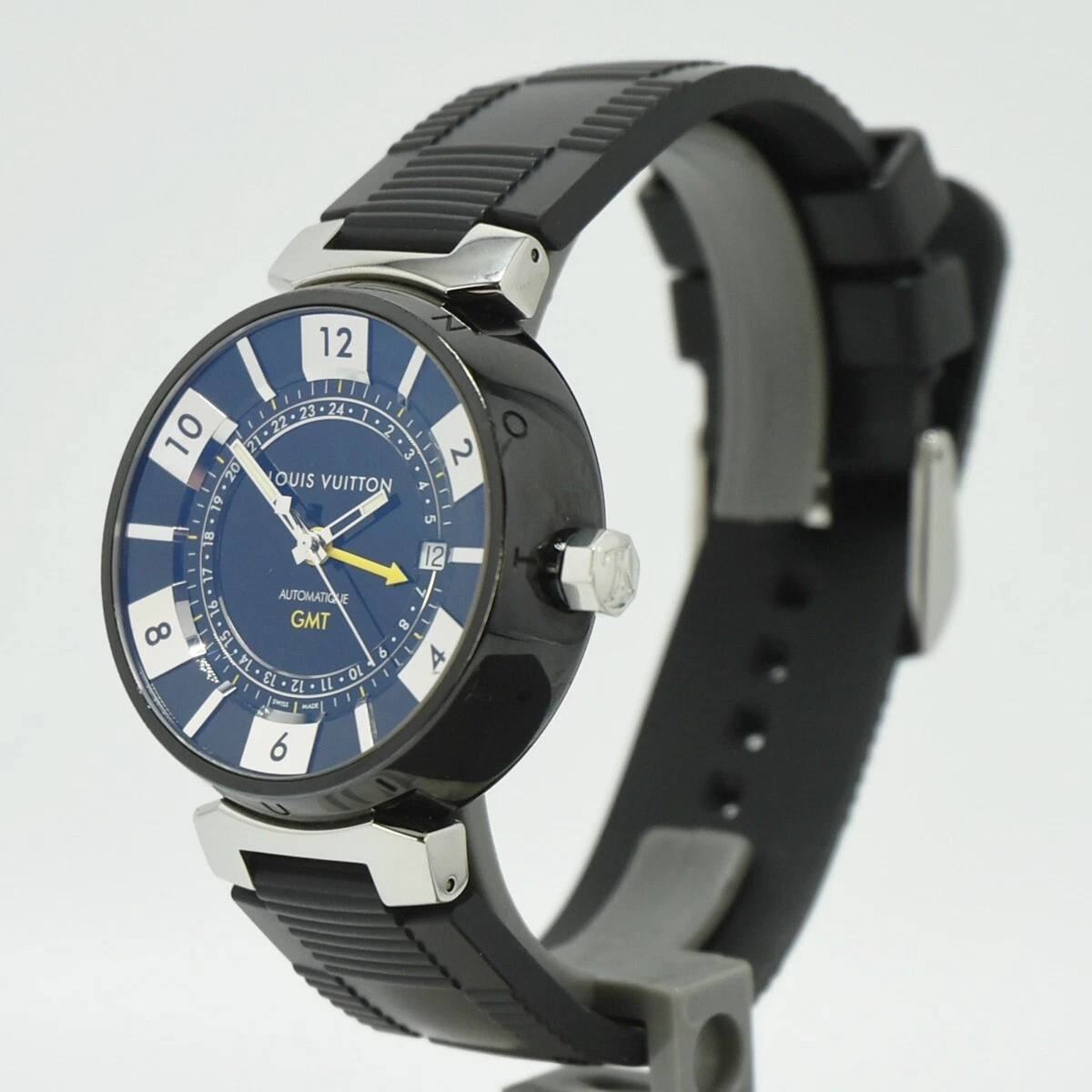 Watch Louis Vuitton Tambour Diving II Bleu  Tambour Diving II Steel -  Rubber Bracelet