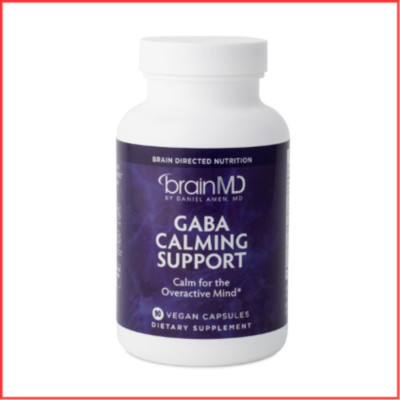 GABA CALMING SUPPORT Magnesium Vitamin B6 Lemon Balm 90ct DR AMEN BRAINMD