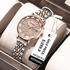 Women Quartz Watches Stainless Steel Waterproof Luminous Ladies Watch Wristwatch
