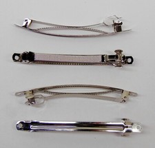 Hair BARRETTES Clips 4"  100mm French Style Nickel Silver Metal Blanks 10 to 100