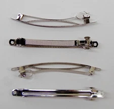 Hair BARRETTES Clips 4"  100mm French Style Nickel Silver Metal Blanks 10 to 100
