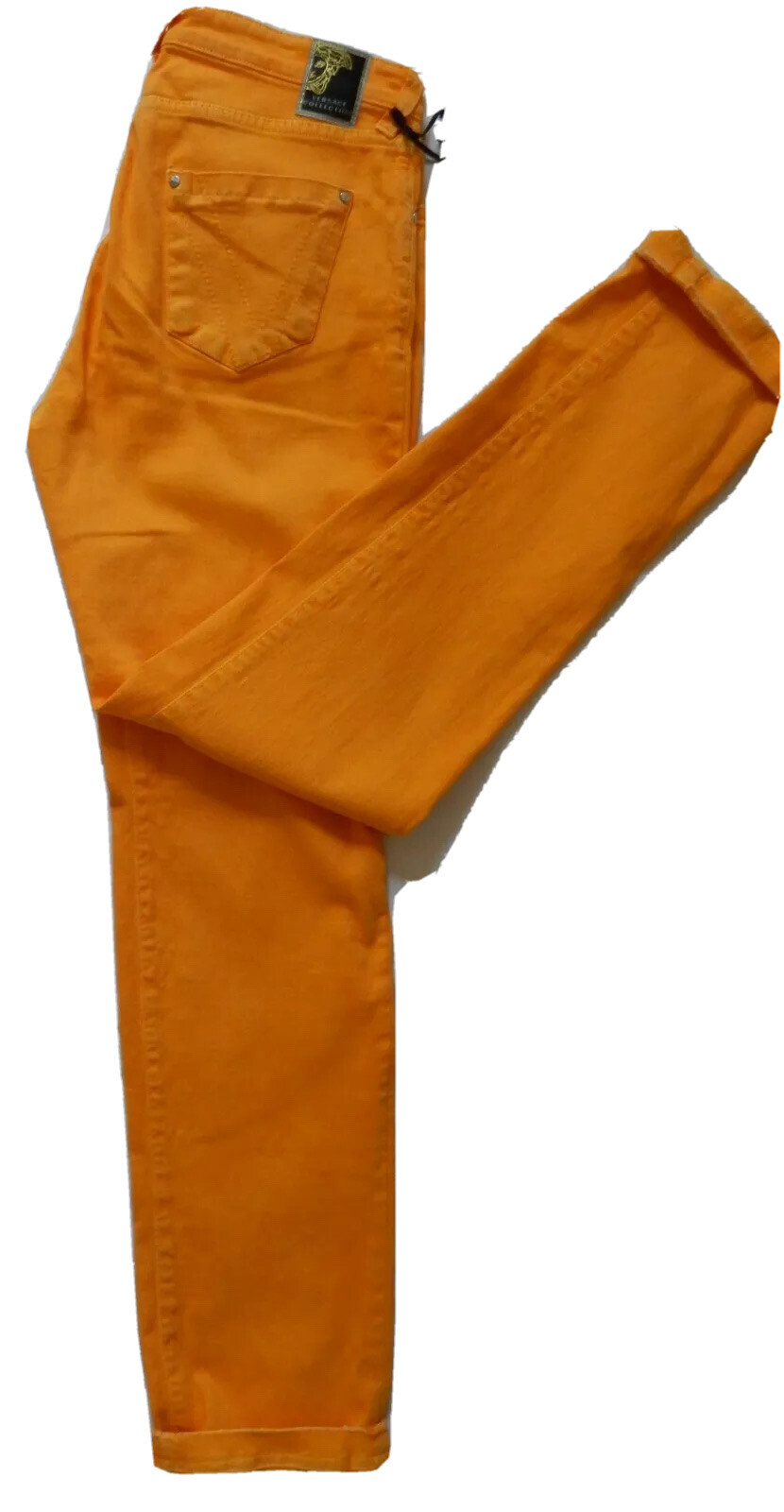 Versace Collection Women Pantalone Casual Relaxed Jeans Size 31 Mango NWT $425
