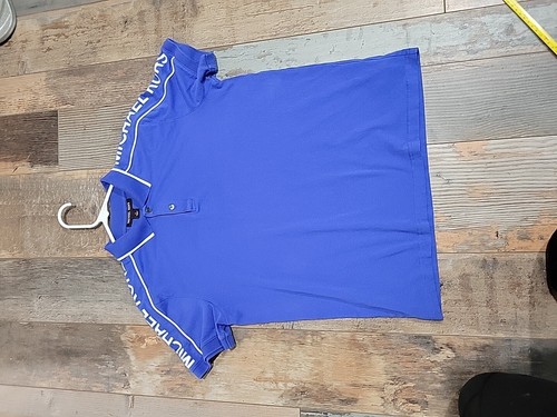 Camisa polo clásica azul pequeña Michael Kors para hombre B4 - Imagen 4 de 8