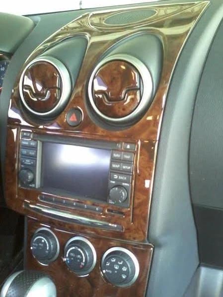 JUEGO DE MOLDURAS DE TABLERO DE MADERA BURL INTERIOR PARA NISSAN ROGUE S SE SL 2008 08 2009 2010 Foto 3 de 4