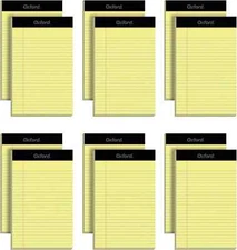 5 x 8 Legal Pads, 12 Pack, Narrow Ruled, Yellow Paper, 50 Sheets Per Writing Pad