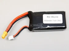 For FMS 7.4V 900MAH 2S LIPO BATTERY Pack 20C W/ XT30 Connector