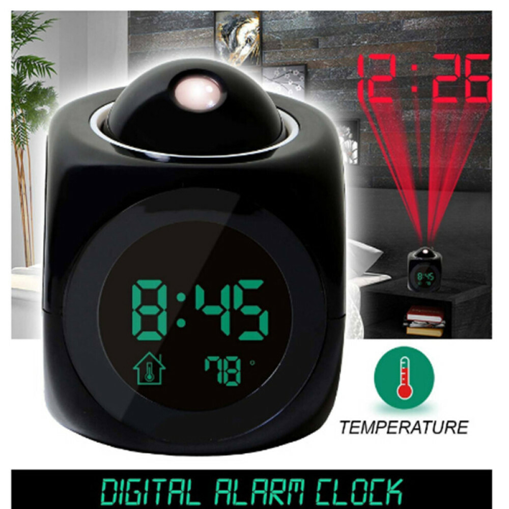 voice alarm clock projection digital alarm clock projection | eBay