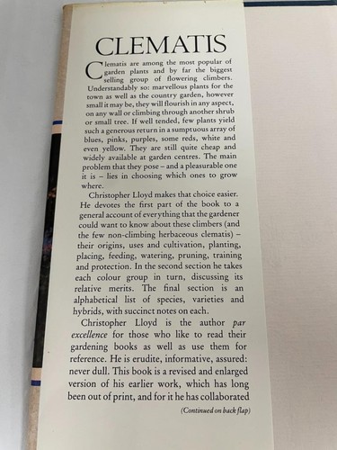 *1989 CLEMATIS, CHRISTOPHER LLOYD & TOM BENNETT HC16 - Picture 4 of 10