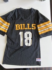 Vintage 1980  s BETLIN JERSEY Football Bills PAGE Mesh Shirt Made USA SMALL Nylon