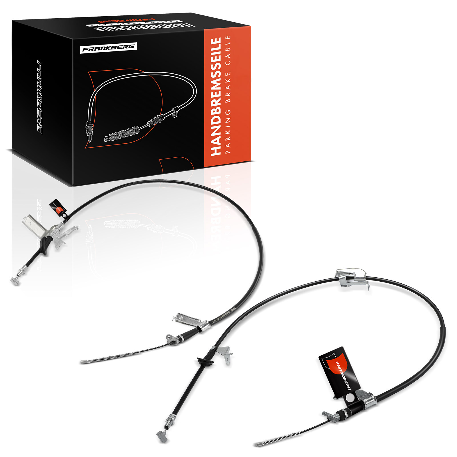 FRANKBERG 2x Parking Brake Cable for Opel Agila 2008-2014 Rear Left and Right