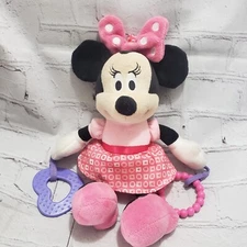 Disney Baby Minnie Mouse Sensory Plush Stuffed Animal Pink Lovey 10 Inch 2021