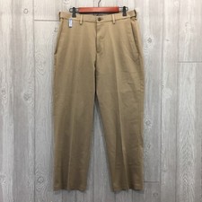 NWT Haggar Mens 34x29 Premium Khaki Classic Fit Flat Front Comfort Waist Pants