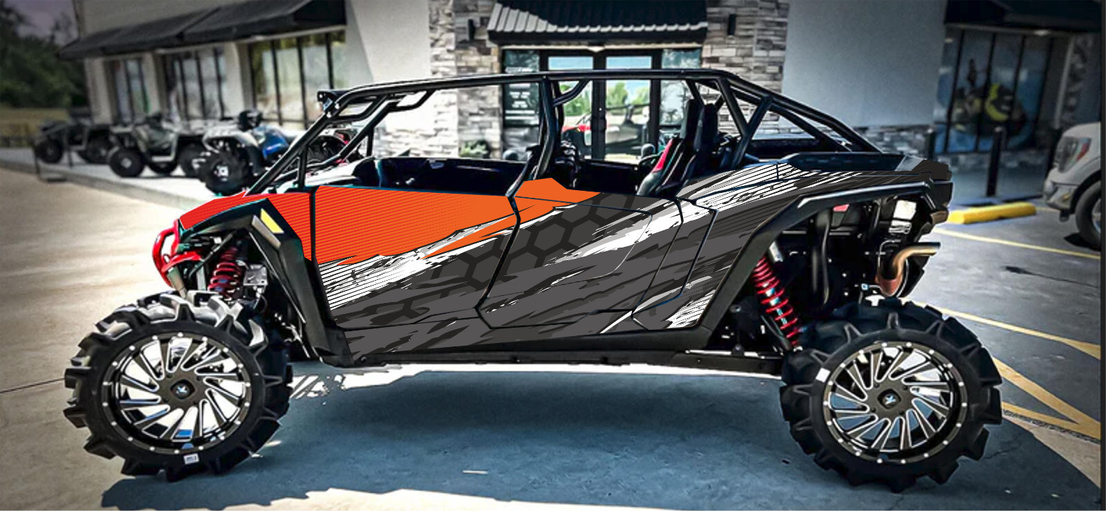 Wrap Graphics Kits VINYL DECALS Grapfix sticker 2023+ Polaris RZR XP 4 Door KGFX graphics kit