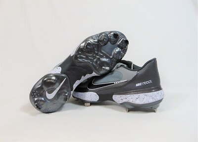 Nike Alpha Huarache Elite 3 Low Grey White Baseball Cleats  display picture 1