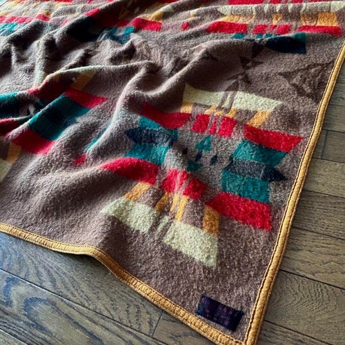 1930's Pendleton Cayuse Indian blanket, beacon pattern, Navajo Real vintage - Picture 14 of 16